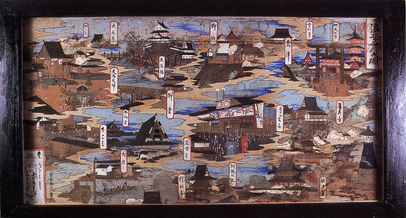 浪花名所大図