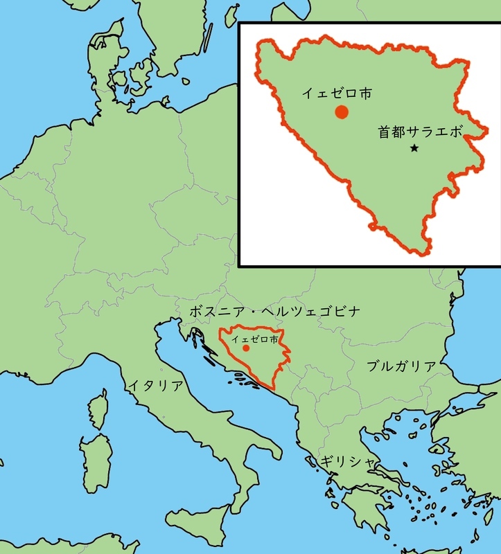 イェゼロ市の地図